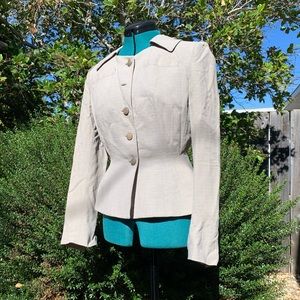 SOLD Vintage 50s Jacket S Gray MCM Suit Coat Briarbrook Leslie Fay
